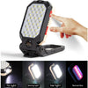 Multi-function Flashlight Floodlight Built-in Battery Magnetic Work Light  Suction Power Display Car Repair Emergency Lamps